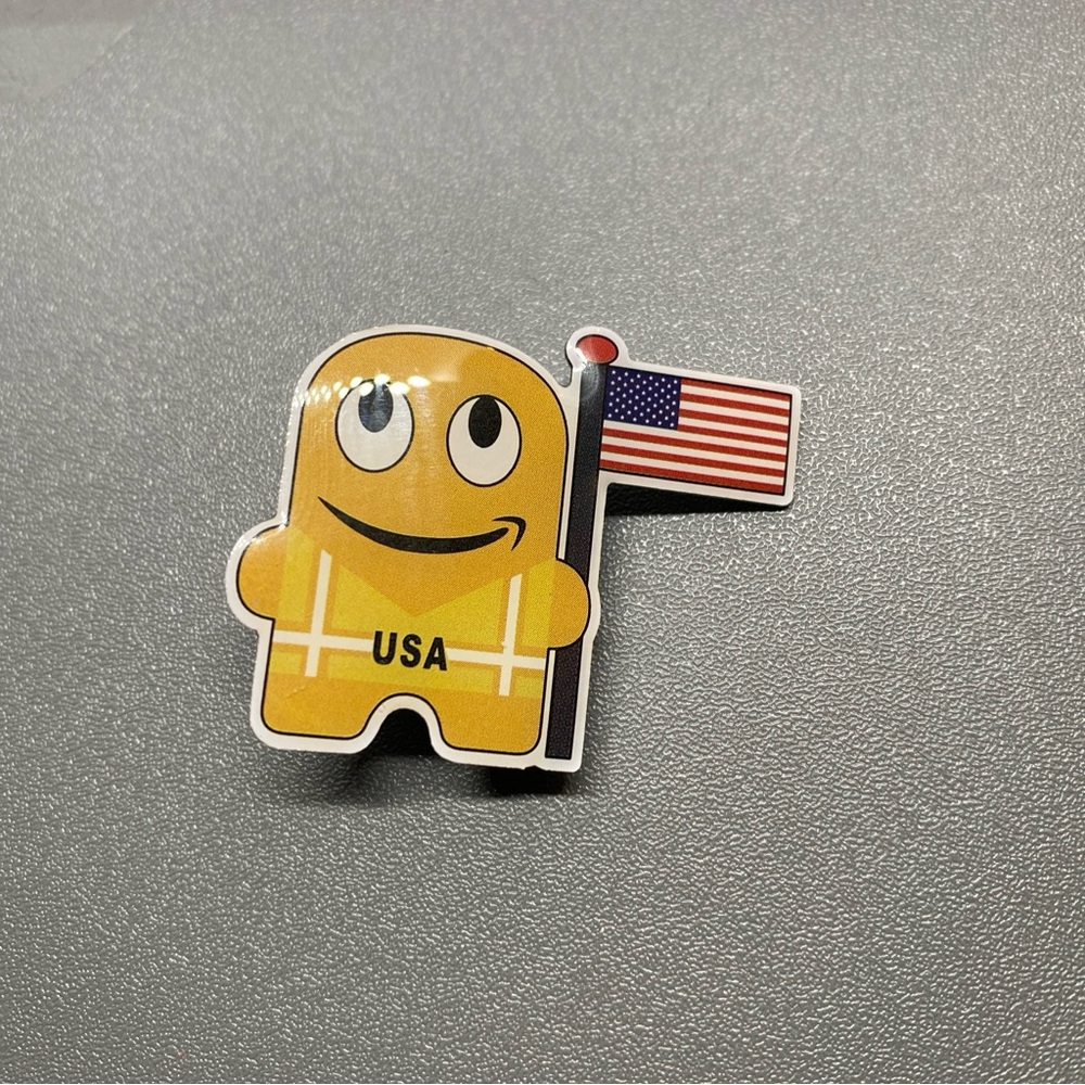Amazon Employee Peccy Pin USA American Flag America Patriotic Worker Collectible